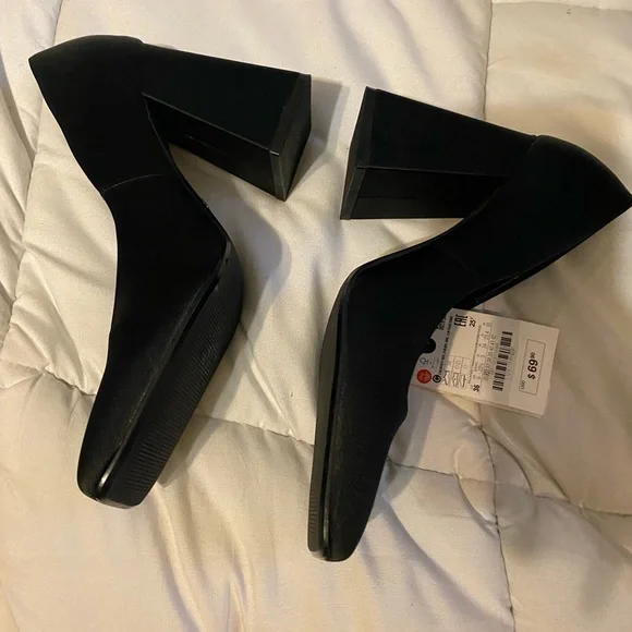 ZARA SHOES NEW WITH TAGS SQUARE HEEL - Picture 8 of 12